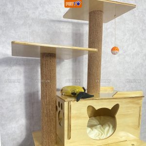 Nhà Cây Cho Mèo 2 Tầng CH005 (1)