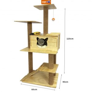 Nhà Cây Cho Mèo 2 Tầng CH005 (1)