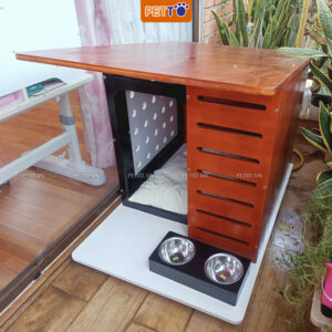 Nhà cho chó bằng gỗ PETTO nhà chó NGOÀI TRỜi siêu xinh BẢO HÀNH 1 NĂM chịu được thời tiết khắc nghiệt tốt DH006 (1)