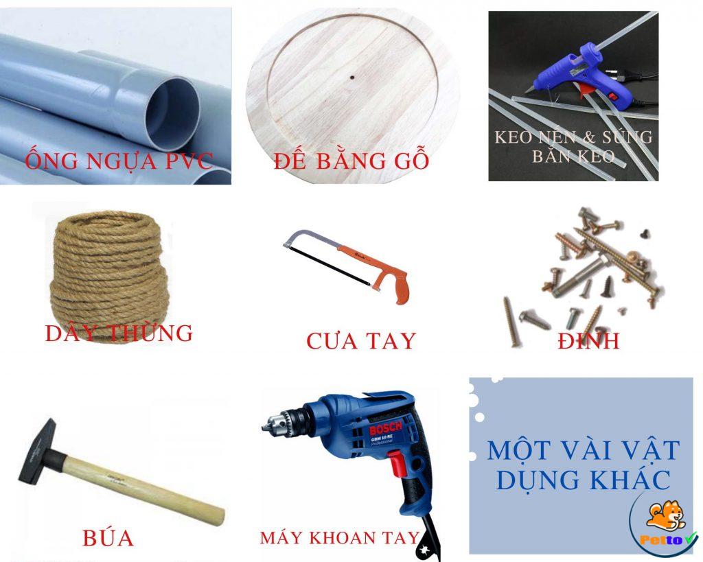 vật liệu làm trụ cào móng cho mèo