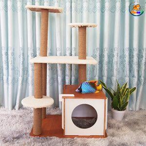 Nhà cây cho mèo có lồng kính giá rẻ CT015