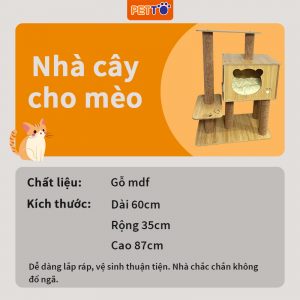 Nhà cây cho mèo cat tree dễ thương CT016