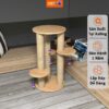 Trụ cào móng cho mèo bằng GỖ - cat tree cho mèo leo trèo rất phù hợp với bé mèo năng động, tò mò CT031 (3)