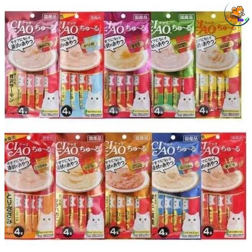 Pate Thưởng Ciao Cho Mèo Đủ Vị 4 thanh _2