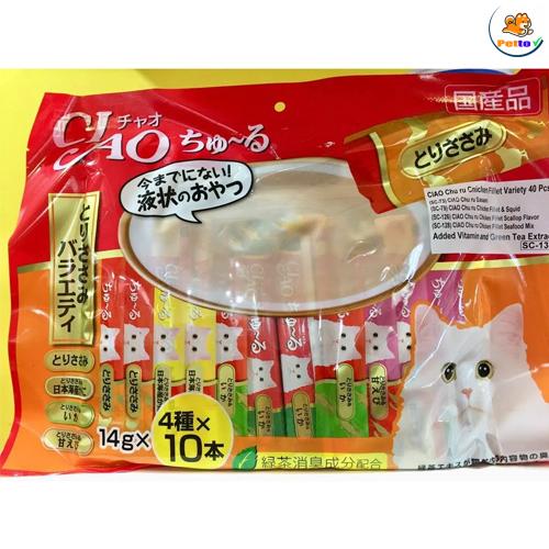 Pate Thưởng Ciao Churu Thái Cho Mèo Đủ Vị 40 thanh