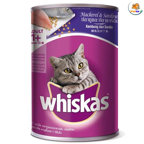 Pate lon cho mèo vị cá biển Whiskas Ocean Fish 400gr _1