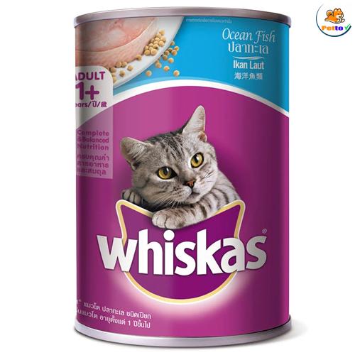 Pate lon cho mèo vị cá biển Whiskas Ocean Fish 400gr _2