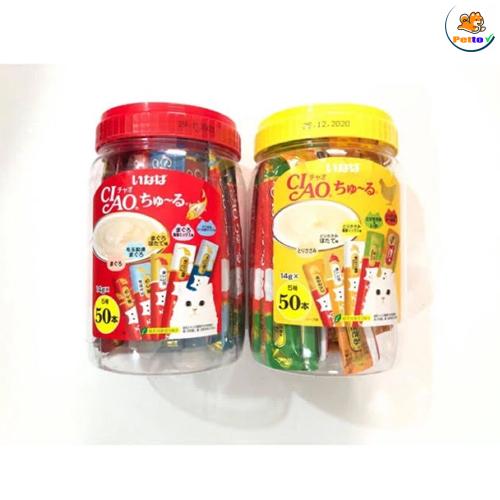TFC002_50 - Pate Thưởng Ciao Churu Thái Cho Mèo Đủ Vị 50 thanh _1