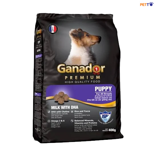 DDF010_400 Thức ăn hạt cho chó con Ganador Puppy Milk with DHA _1