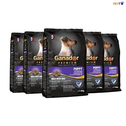 DDF010_400 Thức ăn hạt cho chó con Ganador Puppy Milk with DHA _2