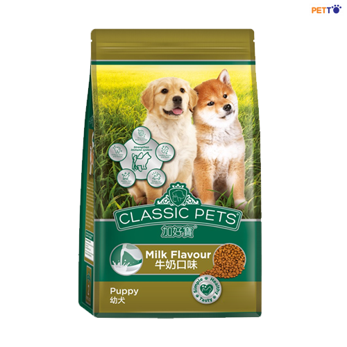 DDF011_400 Thức ăn hạt cho chó con Classic Pet Puppy Food Milk Flavour _1