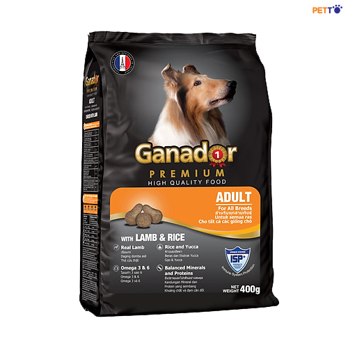 DDF016_400 Thức ăn hạt cho chó trưởng thành Ganador Adult with LAMP & RICE _1