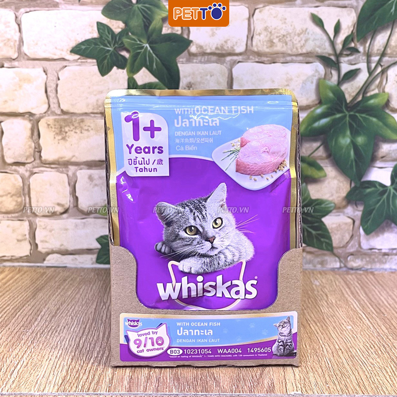 Pate Whiskas 80g Dành cho mèo lớn đầy đủ chất dinh dưỡng PATEC021
