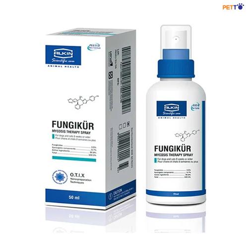 Xịt trị nấm, ghẻ cho chó mèo Alkin Fungikure Xịt trị nấm, ghẻ cho chó mèo Alkin Fungikure