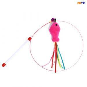 Cần câu mèo cán dẻo gắn cá