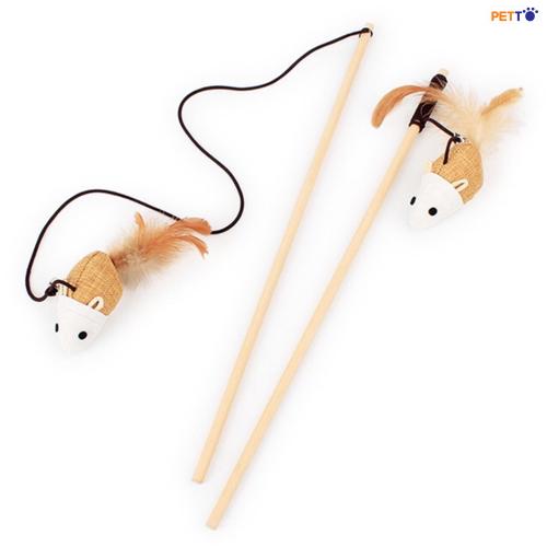 TOC017 Cần câu mèo cán gỗ 1