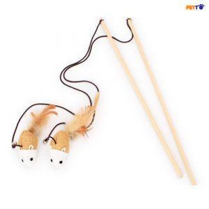 Cần câu mèo cán gỗ