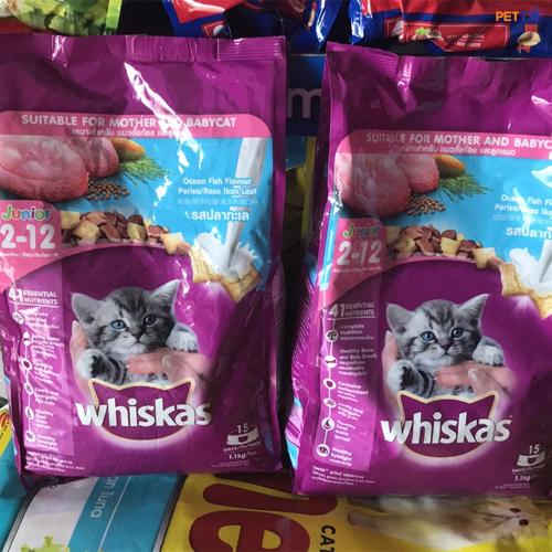 Thức ăn cho mèo con whiskas vị cá biển 1,1kg 2