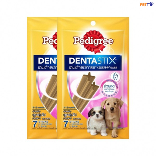 Xương gặm sạch răng Pedigree dentatix dành cho chó con 3-12 tháng tuổi