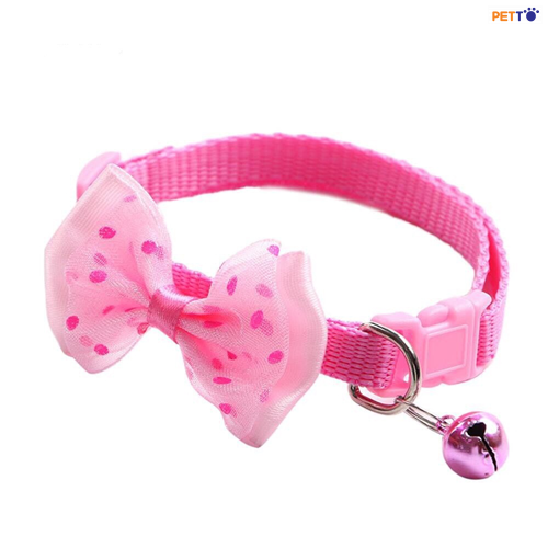 Vòng cổ kèm nơ và chuông