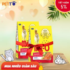 Combo 2 Gói Thức Ăn Cho Mèo Trưởng Thành Me-O vị cá hồi - 0.4kg