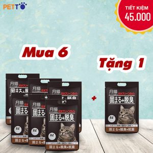Combo 6 Túi Cát Nhật Đen 8L Tặng Thêm 1 Túi