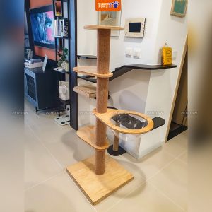 Trụ cào móng cho mèo nhiều tầng xinh xắn dễ di dời CT039