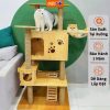 Nhà cây cho mèo 3 tầng có lồng kính CH003