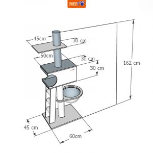 Nhà Cây Cho Mèo Kết Hợp Lồng Kính CH020 (7)