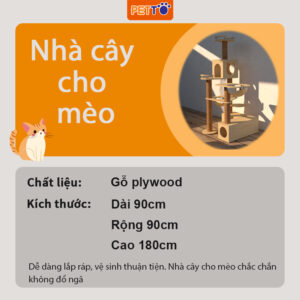 Nhà Cây Cho Mèo Khổng Lồ - Khu Vui Chơi Cho Mèo CH023