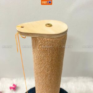 Trụ cào móng cho mèo PETTO cây cào móng cho mèo bằng gỗ KÈM ĐỒ CHƠI bóng chuông siêu xinh cho thú cưng CT034