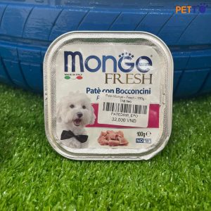 Pate cho chó MONGE FRESH 100% thịt tươi - thức ăn bổ dưỡng nhiều hương vị PATEC008
