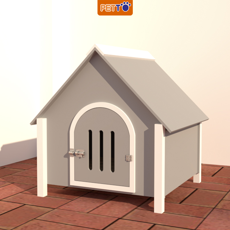 Nhà cho chó ngoài trời cao cấp bằng gỗ chắc chắn DH015