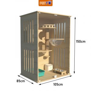 Tủ nuôi mèo bằng gỗ CC003