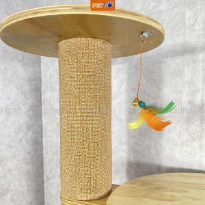 Cat tree - Trụ cào móng bằng gỗ nhiều tầng PETTO độc đáo sử dụng thảm POLY có độ bền cao CT046