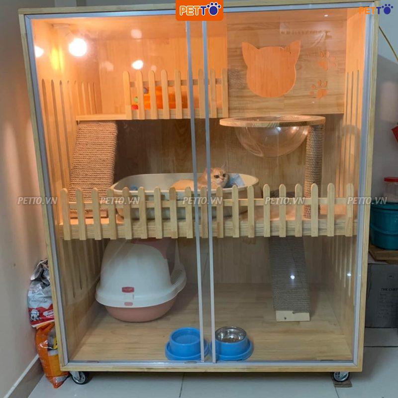 Tủ mèo thiết kế chắc chắn, bắt mắt phù hợp với mọi không gian