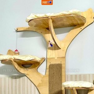 cat tree đính tường cho mèo PETTO hình cây độc đáo (1)