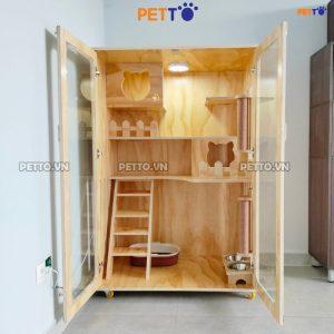 Tủ mèo bằng gỗ thiết kế đa năng CC010