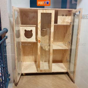 Tủ nuôi mèo hiện đại – Nhà kính cho mèo thiết kế thông minh bảo hành 1 năm CC008