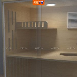 Tủ nuôi mèo bằng gỗ PETTO 2 tầng kết hợp hệ thống ĐÈN LED cao cấp, hiện đại CC012