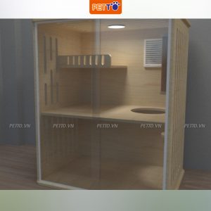 Tủ nuôi mèo bằng gỗ PETTO 2 tầng kết hợp hệ thống ĐÈN LED cao cấp, hiện đại CC012
