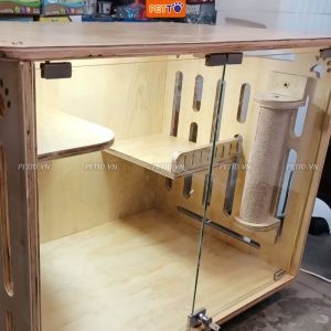 Tủ nuôi mèo bằng gỗ petto (1)
