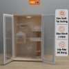 Tủ mèo bằng gỗ HIỆN ĐẠI PETTO kết hợp cửa kính cường lực trong suốt, có hệ thống ĐÈN LED CC016