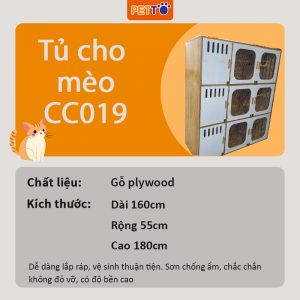 Tủ mèo - Tủ nuôi mèo cao cấp CC019