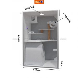 Tủ mèo áp tường cao 170cm CC025 (4)