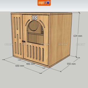 Khách sạn cho mèo petto hotel cho mèo bằng gỗ