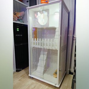 Tủ nuôi mèo màu trắng xinh xắn (3)