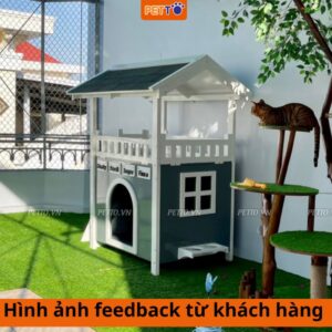Nhà cho chó bằng gỗ ngoài trời DH019 (9)
