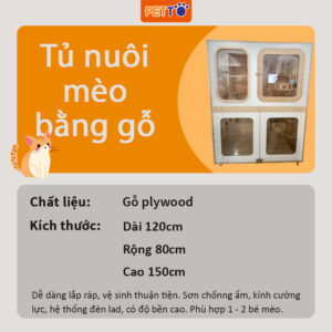 Nhà mèo - Biệt thự mèo 2 tầng sang trọng bằng gỗ chắc chắn CBCC020_1