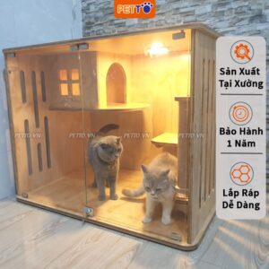 Tủ cho mèo bằng gỗ chắc chắn CC002 (1)